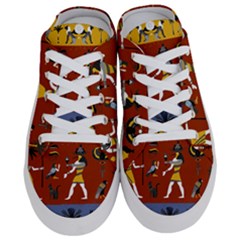 Ancient Egyptian Religion Seamless Pattern Half Slippers
