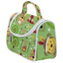 Cartoon Animals Indian Tribes Seamless Pattern Vector Satchel Handbag View1