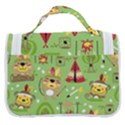 Cartoon Animals Indian Tribes Seamless Pattern Vector Satchel Handbag View3