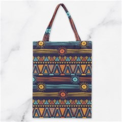 Bohemian Ethnic Seamless Pattern With Tribal Stripes Classic Tote Bag