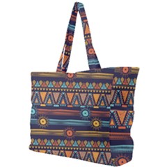 Bohemian Ethnic Seamless Pattern With Tribal Stripes Simple Shoulder Bag