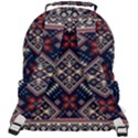 Ukrainian Folk Seamless Pattern Ornament Rounded Multi Pocket Backpack View3