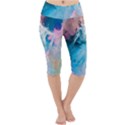 Colorful Beach Lightweight Velour Cropped Yoga Leggings View1