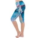 Colorful Beach Lightweight Velour Cropped Yoga Leggings View2