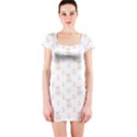 Happy Easter Motif Print Pattern Short Sleeve Bodycon Dress View1