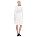 Happy Easter Motif Print Pattern Long Sleeve Velvet Front Wrap Dress View2