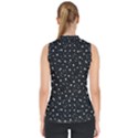 Black And White Intricate Geometric Print Mock Neck Shell Top View2