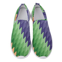 Zigzag Waves Women s Slip On Sneakers