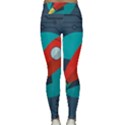 Rocket With Science Related Icons Image Lightweight Velour Classic Yoga Leggings View2