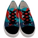 Rocket With Science Related Icons Image Men s Low Top Canvas Sneakers View1