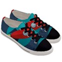 Rocket With Science Related Icons Image Men s Low Top Canvas Sneakers View3