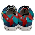 Rocket With Science Related Icons Image Men s Low Top Canvas Sneakers View4