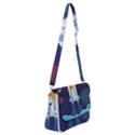 Spaceship Milkyway Galaxy Shoulder Bag with Back Zipper View1