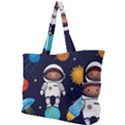 Boy Spaceman Space Rocket Ufo Planets Stars Simple Shoulder Bag View1