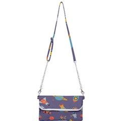 Space Seamless Pattern Mini Crossbody Handbag