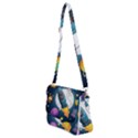 Spaceship Astronaut Space Shoulder Bag with Back Zipper View2