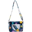 Spaceship Astronaut Space Shoulder Bag with Back Zipper View3
