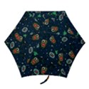 Monster Alien Pattern Seamless Background Mini Folding Umbrellas View1