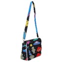 Seamless Pattern With Space Objects Ufo Rockets Aliens Hand Drawn Elements Space Shoulder Bag with Back Zipper View1