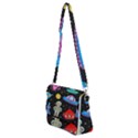 Seamless Pattern With Space Objects Ufo Rockets Aliens Hand Drawn Elements Space Shoulder Bag with Back Zipper View2