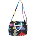 Seamless Pattern With Space Objects Ufo Rockets Aliens Hand Drawn Elements Space Rope Handles Shoulder Strap Bag View3