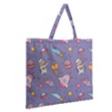 Outer Space Seamless Background Zipper Large Tote Bag View2