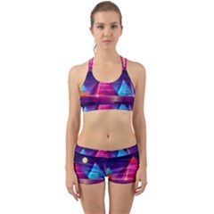 Egyptian Pyramids Night Landscape Cartoon Back Web Gym Set