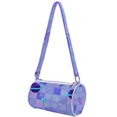 Seamless Pattern Pastel Galaxy Future Mini Cylinder Bag