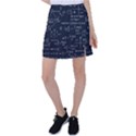 Mathematical Seamless Pattern With Geometric Shapes Formulas Tennis Skirt View1