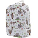 Seamless Pattern With Cute Sloths Sleep More Zip Bottom Backpack View1