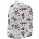 Seamless Pattern With Cute Sloths Sleep More Zip Bottom Backpack View2