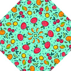 Various Fruits With Faces Seamless Pattern Straight Umbrellas by Vaneshart