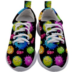 Seamless Background With Colorful Virus Kids Athletic Shoes
