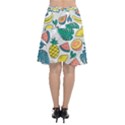 Seamless Pattern Tropical Fruit Banana Watermelon Papaya Lemon Orange Monstera Chiffon Wrap Front Skirt View2
