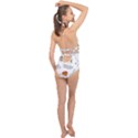 Abstract Fashion Background Suitable Fabric Printing Halter Front Plunge Swimsuit View2