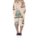 Seamless Pattern Owls Dream Cute Style Fabric Midi Pencil Skirt View2