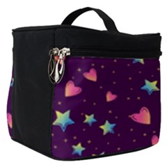 Colorful Stars Hearts Seamless Vector Pattern Make Up Travel Bag (small) by Vaneshart