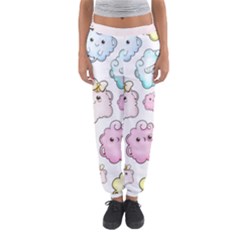 Cute Doodle Cartoon Seamless Pattern Women s Jogger Sweatpants