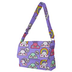 Cloud Seamless Pattern Full Print Messenger Bag (m)