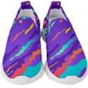 Multicolored Abstract Background Kids  Slip On Sneakers View1
