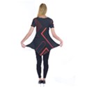 Gradient Geometric Shapes Dark Background Design Short Sleeve Tunic  View2