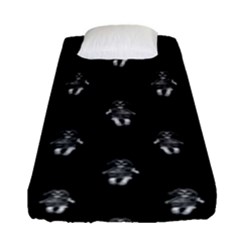 Creepy Skull Doll Motif Print Pattern Fitted Sheet (single Size) by dflcprintsclothing