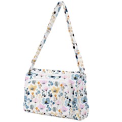 Watercolor Floral Seamless Pattern Front Pocket Crossbody Bag by TastefulDesigns