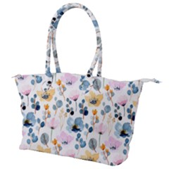 Watercolor Floral Seamless Pattern Canvas Shoulder Bag by TastefulDesigns