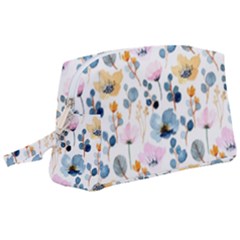 Watercolor Floral Seamless Pattern Wristlet Pouch Bag (large) by TastefulDesigns