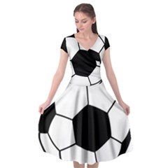 Soccer Lovers Gift Cap Sleeve Wrap Front Dress