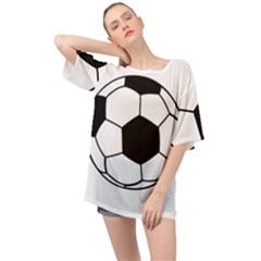Soccer Lovers Gift Oversized Chiffon Top by ChezDeesTees