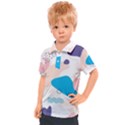 Hand drawn abstract organic shapes background Kids  Polo Tee View1