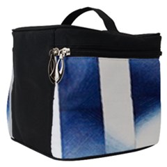 Blue Strips Make Up Travel Bag (small) by Sparkle