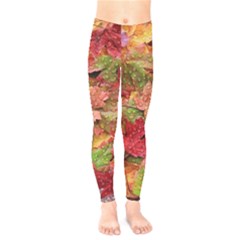 Spring Leafs Kids  Leggings by Sparkle